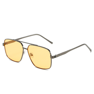 RTS Wholesales Fashionable Double Bridge Rectangle Metal Full Rim <b>Sunglasses</b> 2026 UV400 Protection for Unisex Outdoor - Product Image 3
