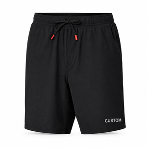 Shorts de sport pour homme à séchage rapide en polyester avec logo personnalisé, taille à cordon, coupe classique, taille adulte, OEM ODM - Product Image 1