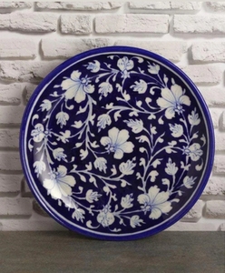 Handcrafted Premium <b>Ceramic</b> Wall <b>Plate</b> for Elegant Home and Office Decoration Featuring Intricate Artistic Floral Designs - Product Image 2