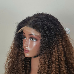 Perruques sans colle en cheveux humains bouclés birmanes, avec pointes bouclées en spirale, prêtes à porter, avec closure en dentelle, pour femmes noires - Product Image 2