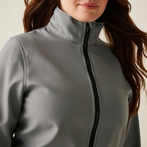 <b>Custom</b> Women Softshell Jacket Stand Collar Outdoor Casual Windproof Full Zip Utility Pockets Lightweight Weather Resistant Wear - Product Image 5