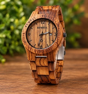Montres 100% Quartz Naturel en Bois pour Usage Quotidien, Cadran Personnalisé 24 Heures, Sifflet d'Urgence, Design Art Déco Français, Fait Main, Unisexe, Antique - Product Image 1