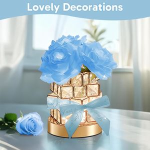 Lampada da Tavolo Romantica a Forma di Rosa, 3 Colori, Dimmerabile, Ricaricabile, Senza Fili, con Controllo Touch, Regalo in Cristallo per Fidanzata o Moglie - Product Image 4