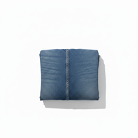 Jeans en denim patchwork élastiques pour hommes, coupe droite décontractée, personnalisés en usine, écologiques