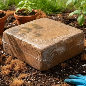 บล็อกใยมะพร้าว 5 กก. คุณสมบัติการกักเก็บน้ำสูง ค่า EC ต่ำ <0.5 สำหรับปลูกพืชในเรือนกระจกในพื้นที่แห้งแล้ง - Product Image 1