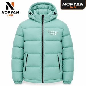 High Quality Custom Winter Puffer Jacket OEM ODM Factory Hooded Quilted Bubble Jacket Wholesale Private Label Manufacturer - Product Image 1
