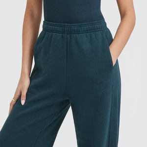 Pantalones Cargo de Corduroy Suave para Mujer, Azul Petróleo, de Pierna Recta, Cintura Alta con Cordón Ajustable, Estilo Deportivo, Venta al por Mayor Personalizada - Product Image 6