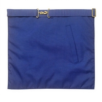Tablier de Grand Maître du 3ème Chapitre Royal Arch, 100% Polyester, avec Emblème Brodé à la Main, Deux Pompons, Qualité Cérémonielle Premium