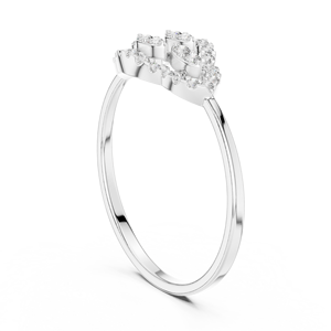 Anillo de oro macizo de 14k para mujer con diamante de corte redondo minimalista en forma de marquesa, ideal para regalo, compromiso, aniversario, boda. - Product Image 6