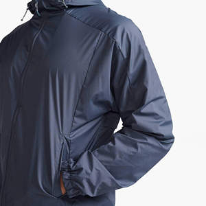 <b>Men</b> Soft Hooded Waterproof Windbreaker <b>Jacket</b> Casual Zip Front Outdoor Comfortable Breathable Regular Fit Fashion 100% Polyester - Product Image 5