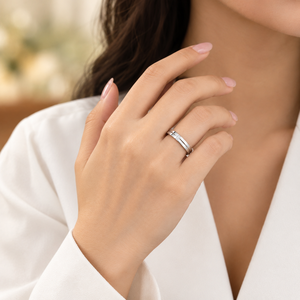 Anillo de Plata de Ley 925 con Moissanita, Corte Princesa, Engaste de Diamantes en Canal, Diseño de Boda, Fiesta, Compromiso, Unisex - Product Image 5