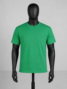 Men's <b>Green</b> 100% Cotton Jersey Short Sleeve O-Neck Regular Fit Casual <b>T</b>-<b>Shirt</b> Solid Blank Design Quick Dry & Breathable - Product Image 1