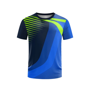 T-shirts de sport surdimensionnés pour hommes, respirants, pour la course à pied et l'entraînement de tennis, 100 % polyester, logo frontal, séchage rapide, col rond, manches courtes - Product Image 3