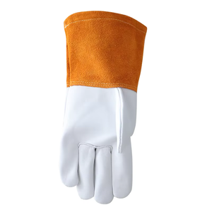 Good Quality <b>Tig</b> Welding Gloves Protect <b>Welder</b> Work Full Palm Split Leather Waterproof Quick Dry Heat Resistance Anti Slip - Product Image 4