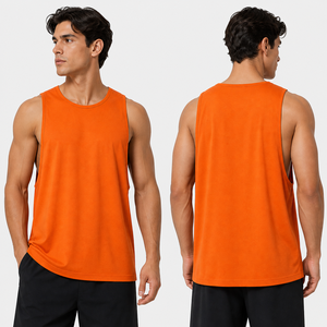 Débardeur ample pour homme en mélange de coton respirant de qualité supérieure. Coupe ample et stylée pour la salle de sport ou la rue, confort maximal, service OEM. - Product Image 1