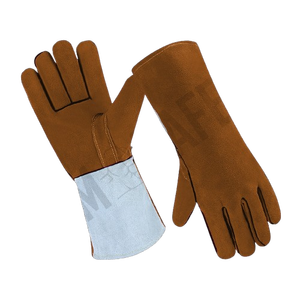Cowhide Split Leather Anti-Vibration Safety Gloves Safety Cuff Industrial Work Heat Resistant Hockey Palm <b>Fire</b> Protection - Product Image 2