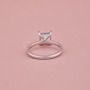 Anillo de Diamantes Solitario de Diseño Moderno con Corte Princesa en Oro Blanco, Joyería Fina con Diamantes, Anillo de Diamantes Creados en Laboratorio para Mujer - Product Image 4