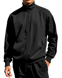 Men <b>White</b> Tracksuit Full Zip Stand Collar <b>Jogger</b> Set Breathable Polyester Spring Casual Wear - Product Image 3