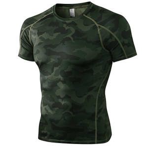 T-shirt de compression pour homme de haute qualité à faible MOQ, logo personnalisé, meilleur prix, vêtements de sport pour la gym, entraînement, fitness, extensible, séchage rapide, performance - Product Image 3