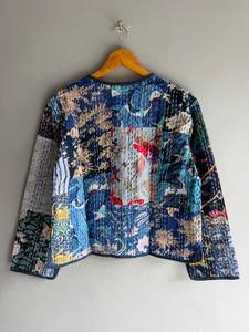Chaqueta Acolchada de Algodón con Parches Estilo Bohemio para Mujer, Cuello en V, Botones al Frente, Prenda Exterior Informal, Manga Larga, Bolsillos con Parches, para Todas las Temporadas - Product Image 4