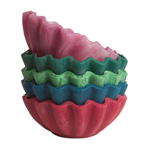 Bol à salade de luxe en résine polie, tendance et moderne, écologique, résistant à la chaleur, compatible lave-vaisselle, décoration d'intérieur, fait main, mondial - Product Image 2