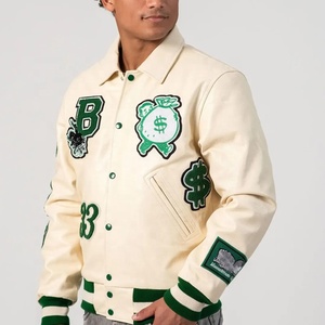 Chaqueta Varsity Personalizada al por Mayor, Chaqueta Bomber de Béisbol con Parche de Chenille, Fabricante de Marca Privada con Logotipo Personalizado OEM - Product Image 1