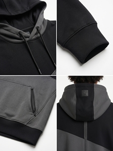 Forro Polar Unisex Personalizado OEM de 430GSM, Tejido Invertido Grueso, Spandex/Poliéster, Diseño Asimétrico de Bloques de Color 2 en 1, Ropa Urbana de Lujo - Product Image 6