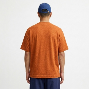 Camiseta de algodón con relieve personalizada estilo streetwear, oversize con hombros caídos, para hombre, vintage, con lavado ácido, de tela gruesa. - Product Image 5