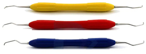 Curettes dentaires Gracey avec manche en silicone, instruments chirurgicaux hygiéniques, équipements de nettoyage parodontal et de restauration dentaire en plastique - Product Image 2