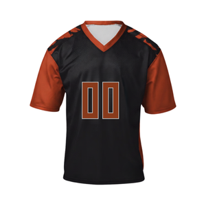 Maillot de football américain personnalisé OEM, tissu mesh, coupe ample vintage, ensemble d'uniformes de football américain pour hommes et enfants. - Product Image 2