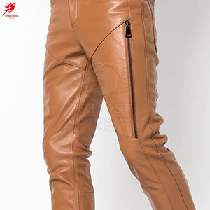 กางเกงหนังผู้ชายสไตล์คลาสสิก ดีไซน์ทันสมัย วัสดุทนทาน สวมใส่สบาย เหมาะสำหรับผู้ชายวัยผู้ใหญ่ - Product Image 5