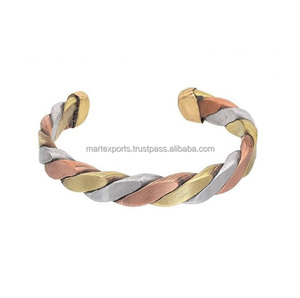 Brazalete de Cobre Sólido de Primera Calidad con Acabado Liso, Chapado en Cobre Antiguo, Ajustable, Unisex, para Uso Diario - Product Image 6