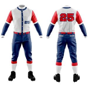 Uniformes de baseball avec logo personnalisé de haute qualité Meilleur design Vêtements de sport sublimés Ensembles d'équipe légers et respirants Vêtements d'équipe complets - Product Image 1