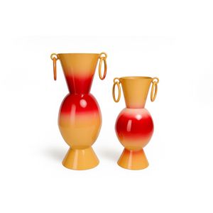 Vases à fleurs modernes en métal texturé, luxe or et noir, faits à la main, pour salon, bureau, table. - Product Image 3