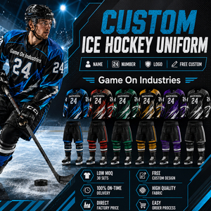 2026 Sublimated Ice Hockey Jersey Pants Complete Kit Custom Team Sports Apparel Breathable High Quality Moisture Wicking Adults - Product Image 6