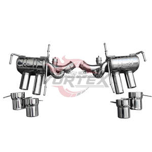Système d'échappement électronique à valve en acier inoxydable doré Vortex pour Ferrari F12 avec système d'échappement catback à valve - Product Image 4