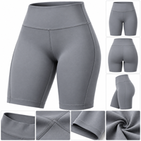 Shorts de sport taille haute pour femme, effet ventre plat, compression, pour la gym, le yoga et le fitness