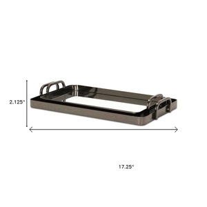 Plateau de service en aluminium poli Jaffs Exports JE464, forme irrégulière, motif feuille gravé, pour fruits, compatible micro-ondes, décoration - Product Image 6