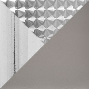 Juego de Barra de Bar Contemporáneo de 3 Piezas, Ajustable, Cuadrado, con Reposapiés Ovalado de PVC Gris, Metal Cromado Plateado, Muebles de Bar Contemporáneos - Product Image 5