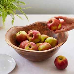 Ensemble de saladiers en bois d'acacia massif naturel, assiettes rondes en bois pour servir les fruits, les légumes, les pâtes, vaisselle de cuisine, vaisselle de table - Product Image 6