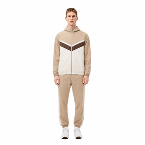 OEM Custom 100% Cotton Windbreaker Sports Set <b>Men's</b> Lightweight Windproof <b>Jacket</b> Fleece Lining Matching Pants Outdoor Activewear - Product Image 6