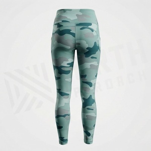 Leggings sublimés pour femmes au design optimal, vêtements légers de haute qualité, logo personnalisé imprimé, taille ajustée, vêtements de sport - Product Image 2