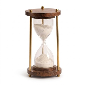Reloj de Arena de Metal Negro Mate de Alta Calidad, Reloj de Arena Vintage de 30 y 60 Minutos para Gestión del Tiempo y Meditación - Product Image 2