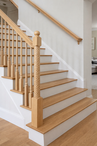 Poste de Escalera de Madera Maciza de Álamo de Alta Calidad, Moderno y Decorativo, Columna para Escalera Interior, Diseño Residencial de Lujo, Piezas para Escaleras - Product Image 6