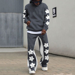 Ensemble de survêtement baggy court pour femme, taille personnalisée, directement de l'usine, tenue décontractée évasée pour l'hiver, prix raisonnable - Product Image 1