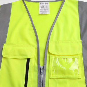 Nouvelle Arrivée Vêtements de Travail Personnalisés pour Hommes à Haute Visibilité en Maille Polyester Respirante avec Fermeture Éclair – Prix de Gros - Product Image 4