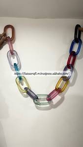 FAIZA CRAFT Customized Modern Resin Chain <b>Wall</b> Accents Handmade <b>Ornamental</b> Hanging Home Decor Diwali Festival Ready Curve Design - Product Image 2