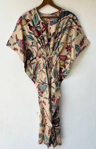 Nouvelle Robe de Nuit Femme Évasée Imprimé Animal en Coton Doux Indien, Longueur Genou, Style Kaftan, avec Dentelle, pour Plage ou Cadeau Demoiselle d'honneur - Product Image 5