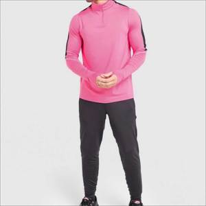 Camiseta Deportiva de Manga Larga para Hombre, de Alta Calidad, con Cierre de Cremallera 1/4, Transpirable, para Entrenamiento de Fútbol, Verano - Product Image 4