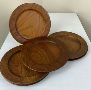 Assiette de service ronde en bois naturel pour la cuisine, la table à manger, le restaurant, le café et la présentation des aliments à la maison - Product Image 3